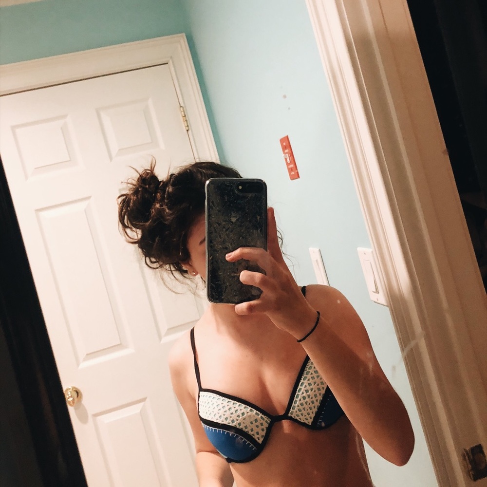 block push up bikini top